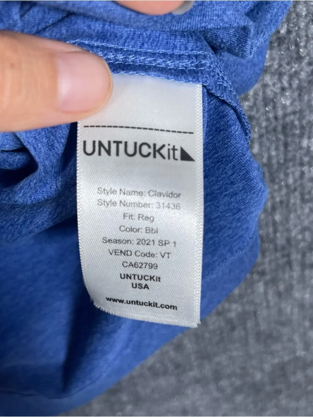 Untuckit Mens Medium Blue Short Sleeve Stretch Polo Preppy Casual Shirt - Picture 8 of 9